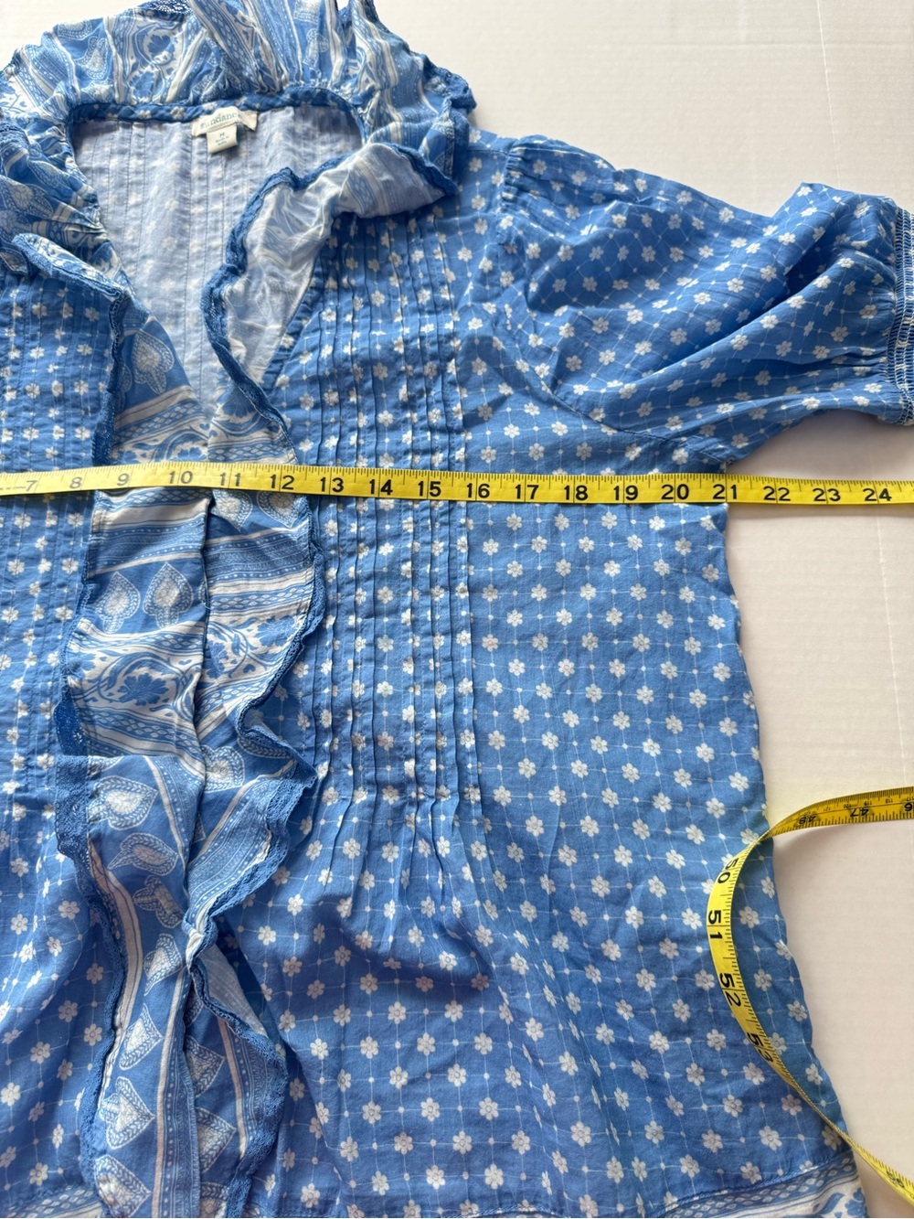 Sundance Darcy Ruffle Boho Button Up Top - Picture 12 of 14